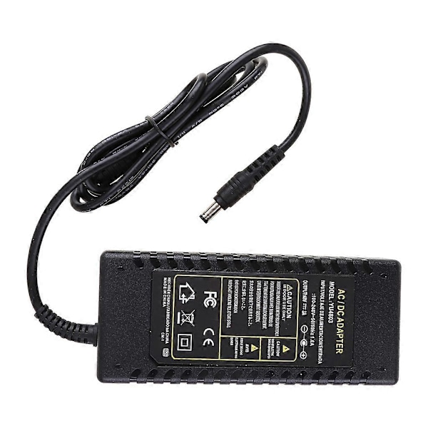 5.5mm x 2.5mm Strømadapter Port AC 100-240V til DC 48V 3A 120W til PoE Switch