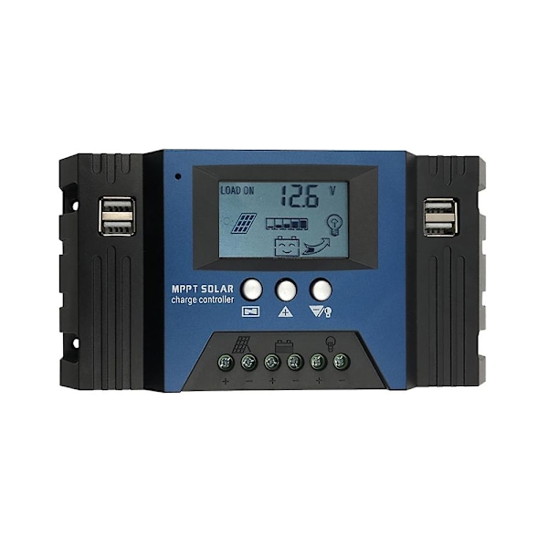 100A MPPT Solcelle Opladningscontroller 12/24V Auto Fokus Solpanel Controller Batteri Intelligent Regulering