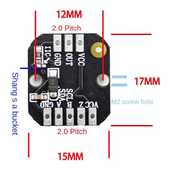 MT6701 Magnetisk Encoder Modul PWM/I2c Børsteløs Motor Encoder ABZ Modus 1024 Linjer Erstatter AS5600 M