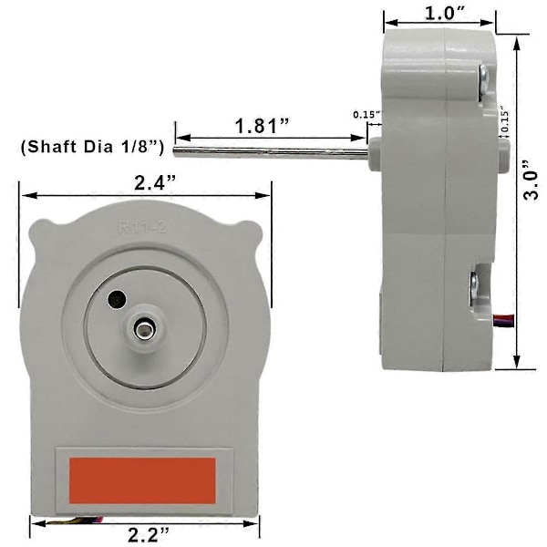 EAU63103205 Kjøleskap Fordamper Viftemotor Reservedeler for LG Kjøleskap 73132 LFXS24623B DC12V 1A 4Pin