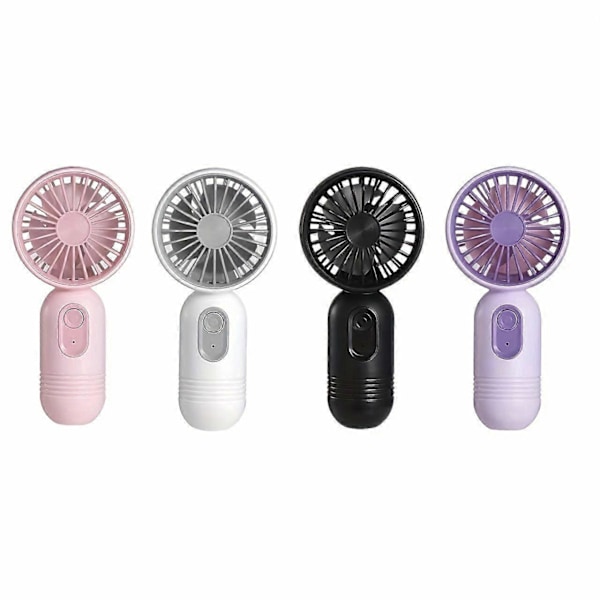 Nye modeller 1 stk. Mini Bærbar Ventilator, USB Genopladelig, Med 3 Hastigheder - Håndholdt Ventilator Til Mænd Og Kvinder - Perfekt Til Kontor, Udendørs, Rejser Og Camping