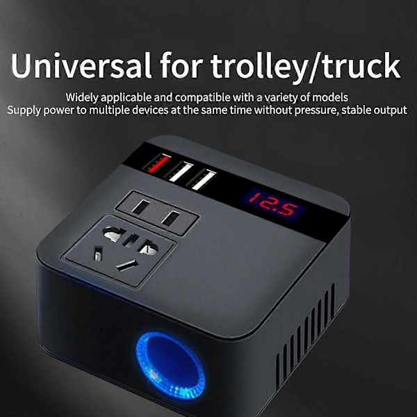 Biladapter PD3.0 USBC Biladapter 3 USB-portar Strömomvandlare för Telefon