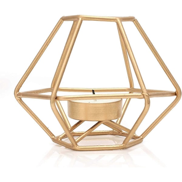 Tealighthållare Tealight Ljushållare Geometrisk Ljushållare Geometrisk Tealight Ljushållare (Small, Golden)