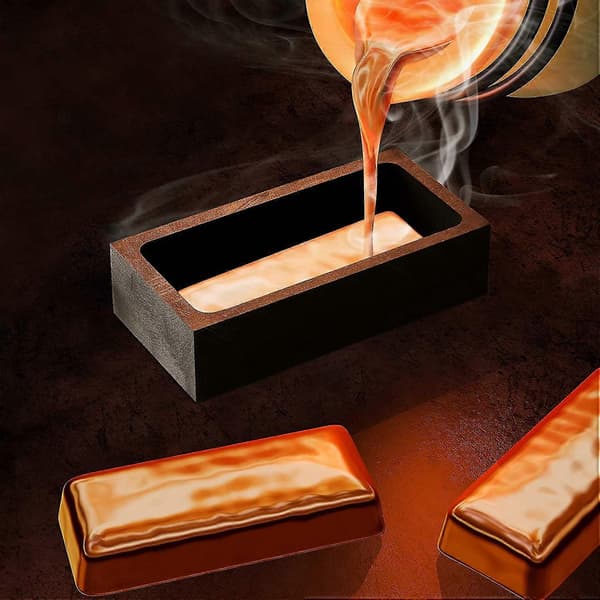 Grafit Ingotsform Sølv Ingotsform Guld Støbe Ingots Digelform Til Smeltning Støbning (1000 G