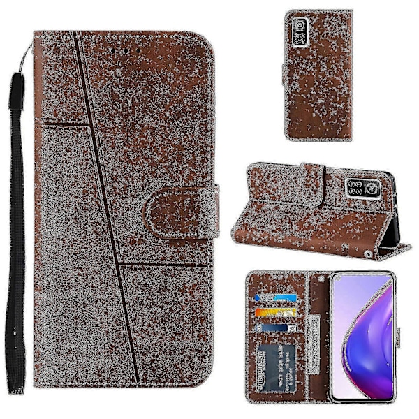 Xiaomi Mi 10t/10t Pro Fodral Läder Folio Omslag Magnetisk Premium Etui Coque - Brun