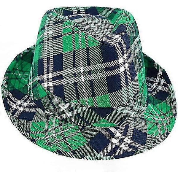 Irskternet Grøn Fedora St. Patricks Dag Leprechaun Hat