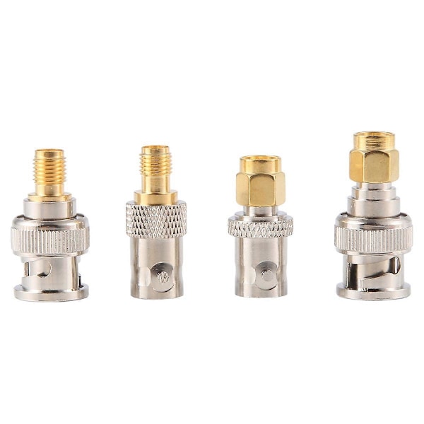 4 stk. BNC til SMA Type Hann Hunn RF-kontakt Adapter Test Konverter Kit Sett