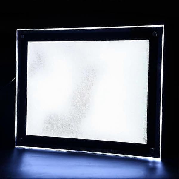 A4 LED-lysboks reklame akryl snapramme bakgrunnsbelyst tavle plakatdisplay (A4)