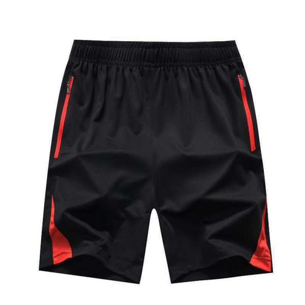 Plus Size Sports Shorts Herrshorts Stretch sommarbyxor i mesh Red XXL