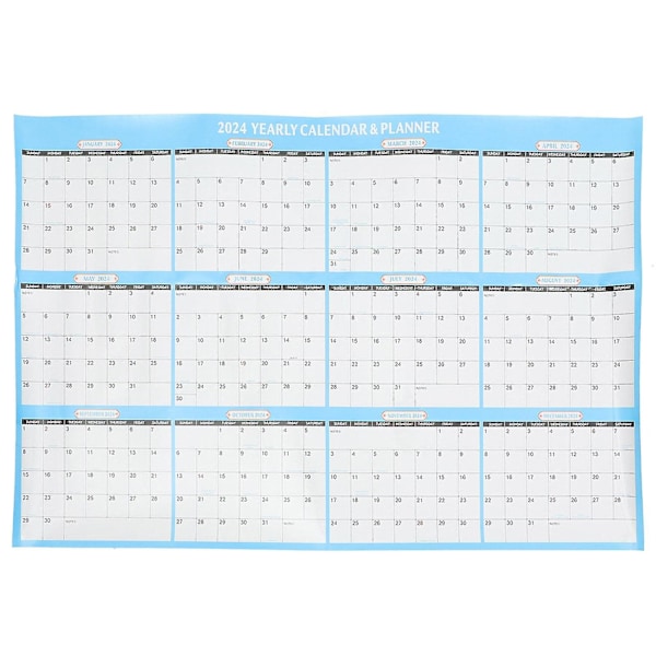 Väggkalender för organisering Nedräkningskalender Hängande kalender Månadskalender
