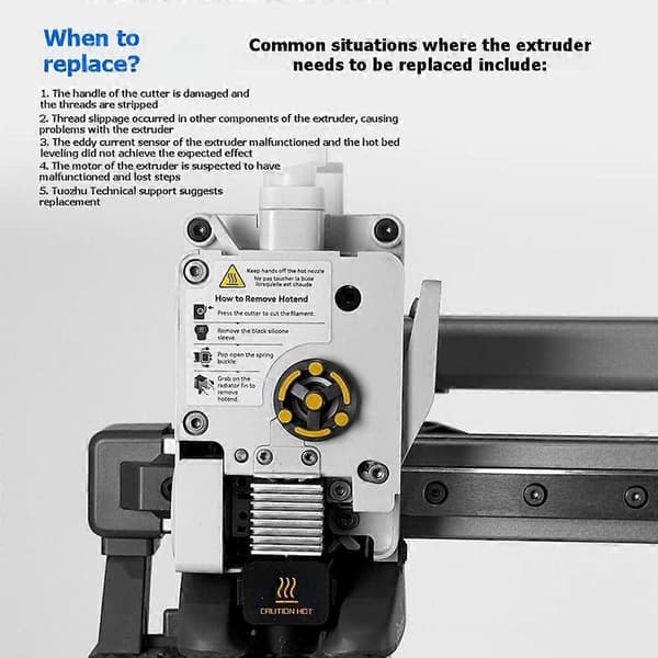 För Bambu Lab A1 /A1 Mini Extruder-enhet Härdad Stålväxel Extruder-kit för Bambu Lab 3D-skrivardelar