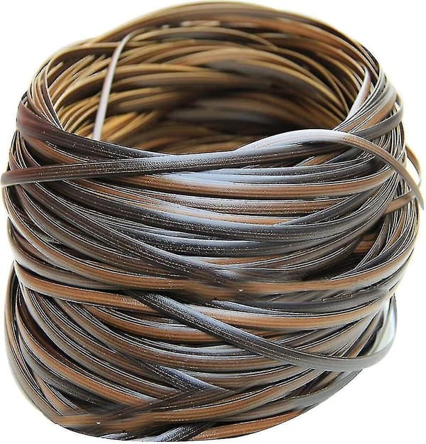 500g Syntetisk Rattan Vævemateriale Kaffe Gradient Flad Plast Rattan