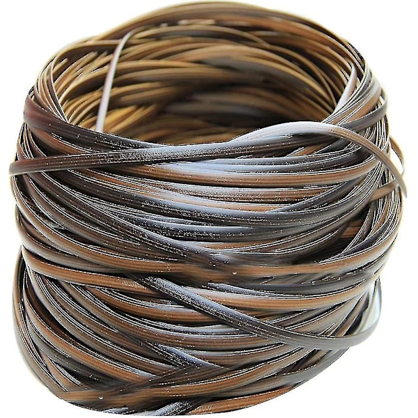 500g Syntetiskt Rottingvävmaterial Kaffegradient Platt Plastrotting