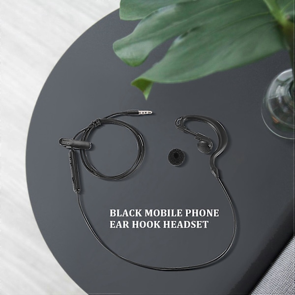 3,5 mm Enkel In-Ear Mono Hörlur Öronsnäcka Hörlurar med Mikrofon För Telefon för