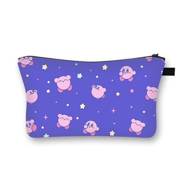 Kirby Cartoon Anime -kosmetiikkalaukku, neliön muotoinen ulkona toimiva monitoiminen matkalaukku Naisten hygieniatuotteet Organizer Tytöille Syntymäpäivälahja Kirby-24
