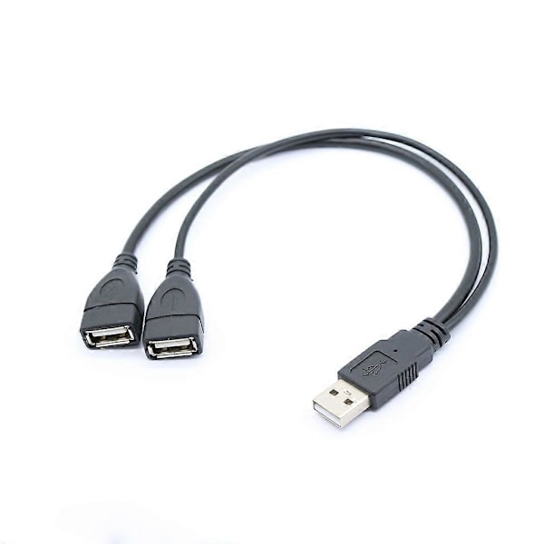 Universal USB-splitter Y-kabel 1 Hane till 2 Hona Förlängningssladd Kontakt