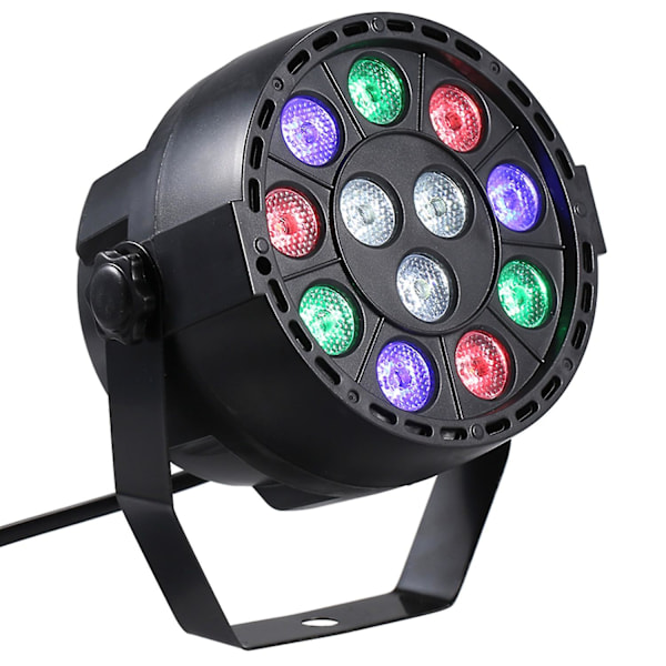 AC90-240V 12 LED Par Lamper 8 Kanal RGBW Farveblanding Scenebelysning med DMX Strobe & Lyd Aktivering