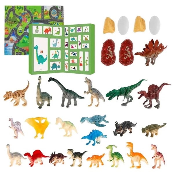 Jule-adventskalender Søte ender Dinosaur Lekesett For Barn Jul Jul Nedtelling Leker For Overraskelse Gaver style 12