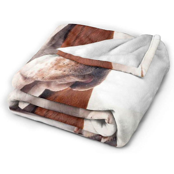 Basset Hound Hund Superblødt Varmt Fleece Tæppe, Komfortabelt Flannel Tæppe, Fire Sæsoners Tæppe Egnet til Soveværelse Seng og Sofa