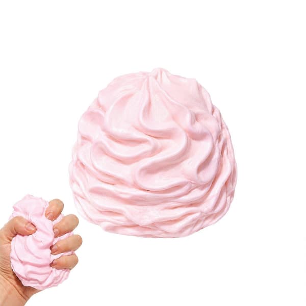 Fløderulle Squishy Legetøj, Squishy Kage Langsomt Stigende Klemmelegetøj, Klæbrige Squishies Lavet til Hånd Silikone Fidget Klemmelegetøj, Stresslindring & Samling pink 3pcs