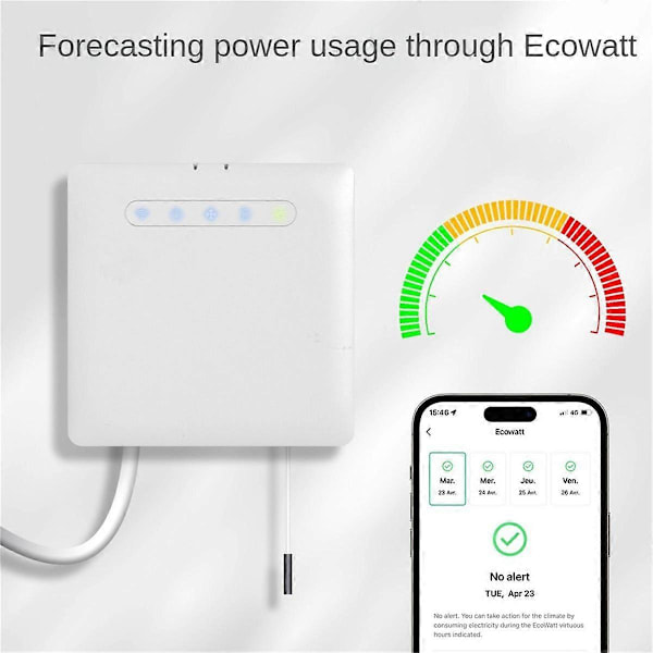 Wifi Älykäs Termostaatti Pilot Wire Lämmityspatterille Tukee Sähkönkulutuksen Seurantaa Etäohjauksella