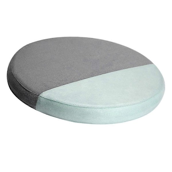 Rund Pude Memory Foam Pad Madras Blød Studente Siddehynde Grøn Grå