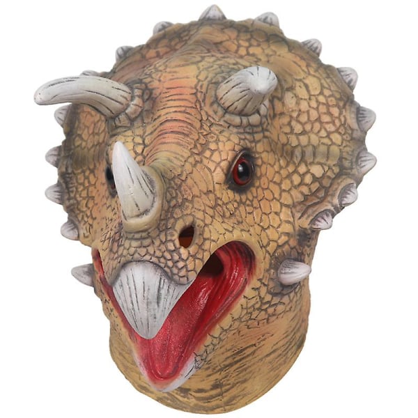 Dinosaur World Mask med öppningskäke Tyrannosaurus Rex Halloween Cosplay Kostym Barnfest Karneval Rekvisita Helhuvudhjälm