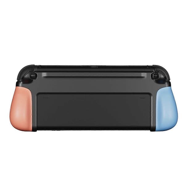Anti-skrid greb med stativ til 2 spillekonsol ergonomisk grebholder til Switch 2 tilbehør blå og orange