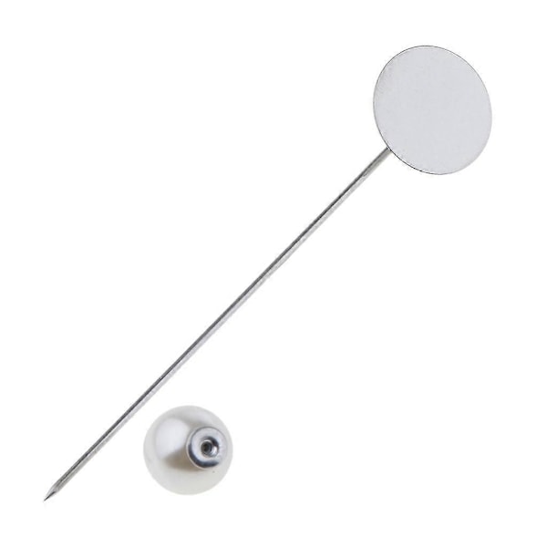 10 stk. Mote Krage Pin Stål Perler Kule Ende DIY Pin