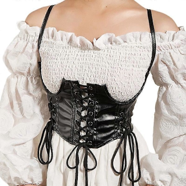 Elegant Sort Farve Taljetræner Dame Korset Cincher Kropsformer Forsyninger