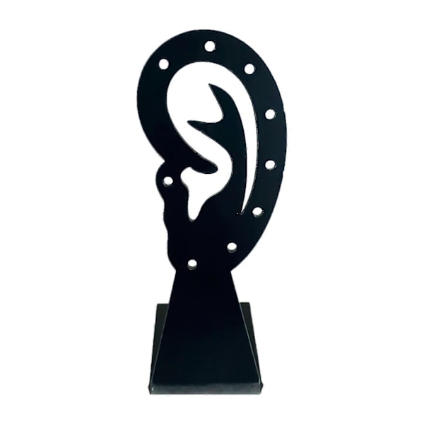 Øreformet Øreringe Display Stand Akryl Showcase Holder Ørestikker Display Organizer til Piger Kvinder Bærbar Tilbehør Øreringe Stativ 12cm Høj