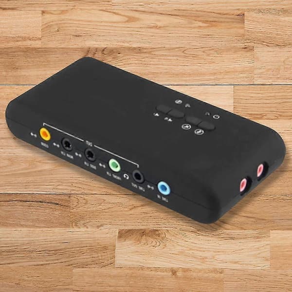 7.1 Ljudkort USB 2.0 Ljudkort Cmi6206 Chipset USB USB O Enhetsklass Spec1.0 och USB HID Klass Spec 8-kanals DAC
