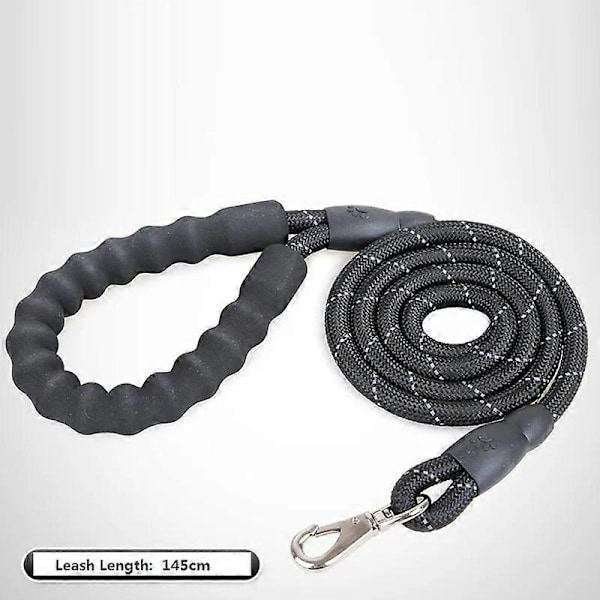 Högkvalitativt Tjockt Nylon Hundkoppel Bekvämt Läderkontrollkoppel För Små Mellanstora Stora Hundar Pitbull Golden Retriever Tillbehör