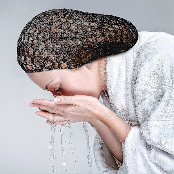 3 Stycken Hårnät i Mesh Mjuk Rayon Stickad Snood Hatt Sovande Virkad Hårnät Långt Hårnät Snoods Skydd Virkad Hårnät Mössa Hårskydd För Kvinnor Hår
