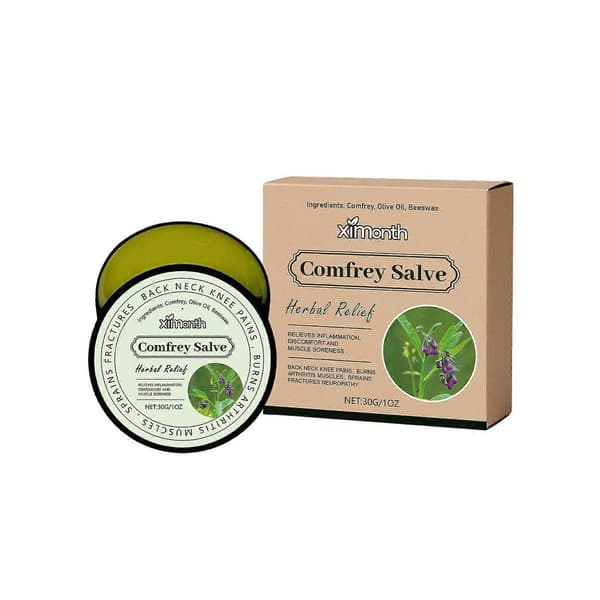 Organic Comfrey Salve, contains organic comfrey leaf in a base 3st