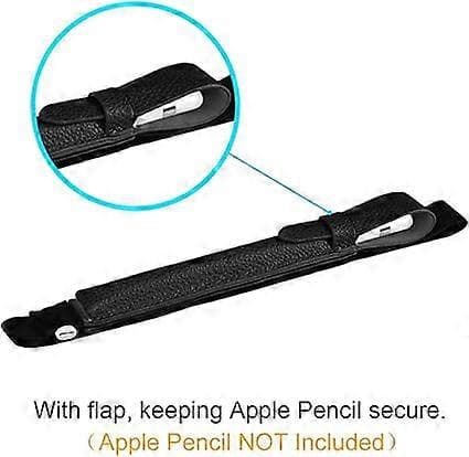 Penholder (1. / 2. generation) - Penholder etui med elastisk USB-adapter ærme etui til iPad Pro 11 / 12.9 / 10.5 / iPad 9.7 Sort