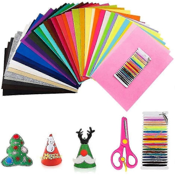 40 st Filt Tyg, Non Woven Filtark Flerfärgad, Filtduk 20cm*30cm För Diy Sömnad_s