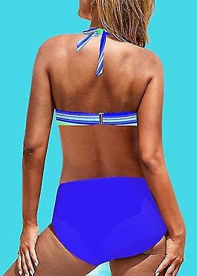 2022 Dame Split Badetøj, Dame Wrap Bikini Sæt Push Up Højtaljet 2 Dele Badetøj