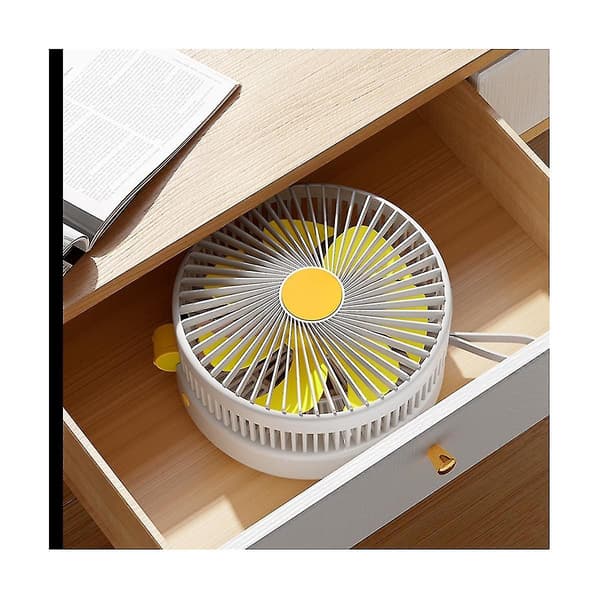 USB Bordfoldbar Ventilator Genopladelig Bærbar Mini Ventilator Luftkøler Elektrisk Ventilator Med Natlys Køling Til Kontor(b)