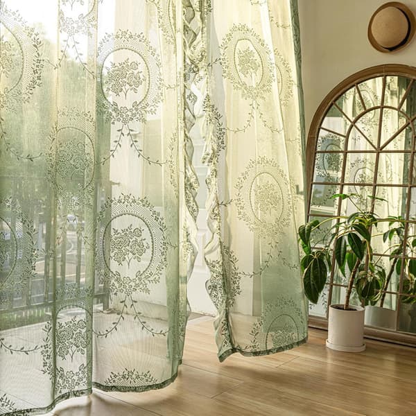 Pink Lace Curtains 2 pcs Pink Pink 140*160cm