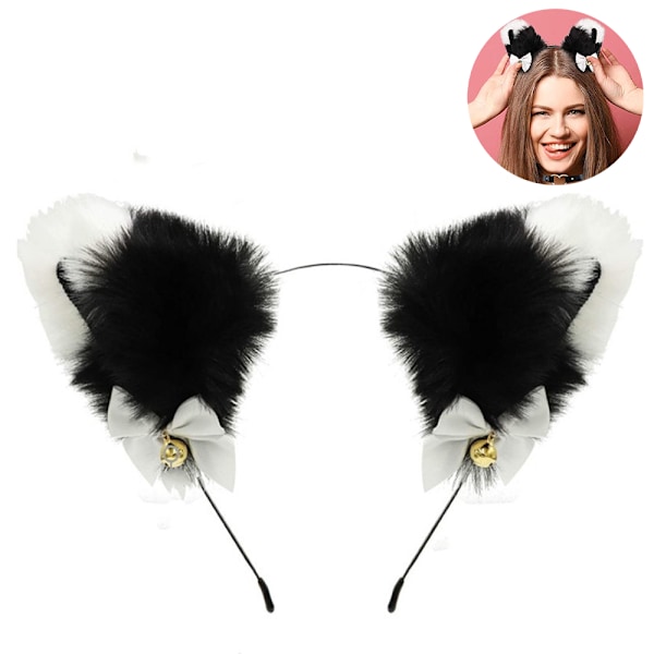 Kattehodeband, kattehodeband, kattehode, anime kattcosplay, revhode cosplay-hodeband for jenter, kvinner og barn (stil 2)