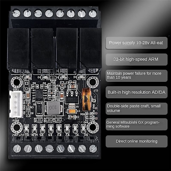 FX1N-10MR PLC Industriell Styringskort PLC-modul Analog Inngang/Utgang Programmerbar Tidsforsinkelsesrelémodul
