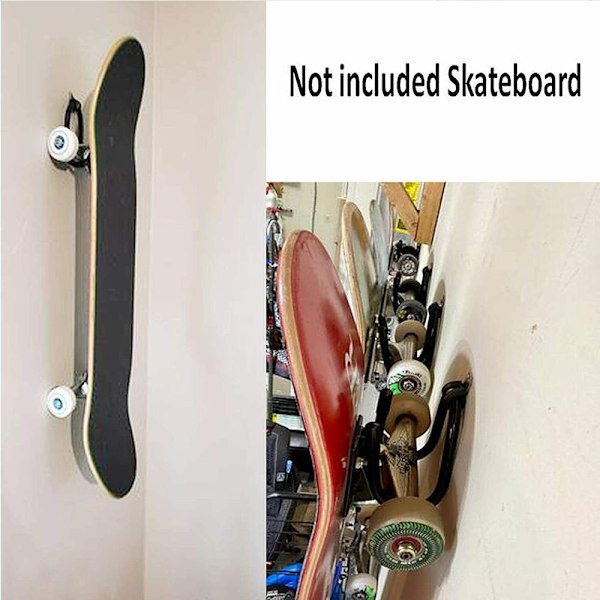 2 stk Veggfeste Krok Display Krok Skateboard Henger Rack