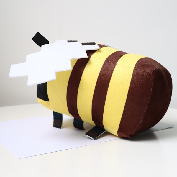 1-pack Minecraft Bi Leksakstillbehör Plyschleksak Gul Bifigur