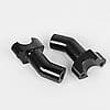 Sort 3,5 tommer høje Pullback Styr Risers til Softail Touring Pullback Aluminium Straight