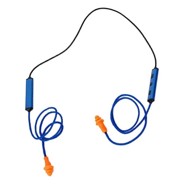 Bluetooth støjreducerende øretelefoner med høreværn In-ear arbejdsheadset til byggepladser Blå