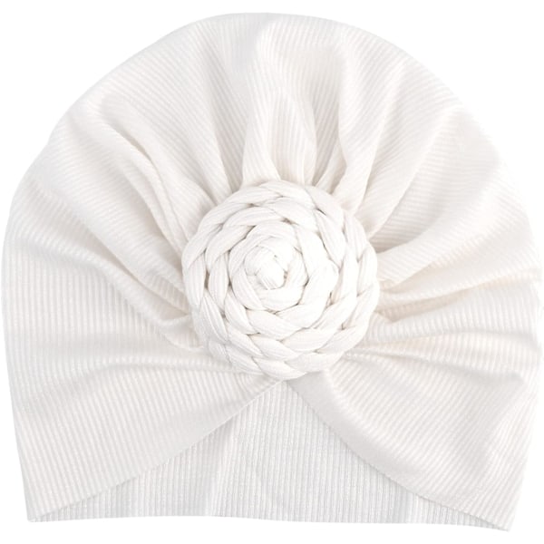 5-pack Baby Turbanhattar - Mjuka Knutska Bebis-mössor för Babyflickor och Småbarn ZD 5 Pack Donut Flower/3-36 Months