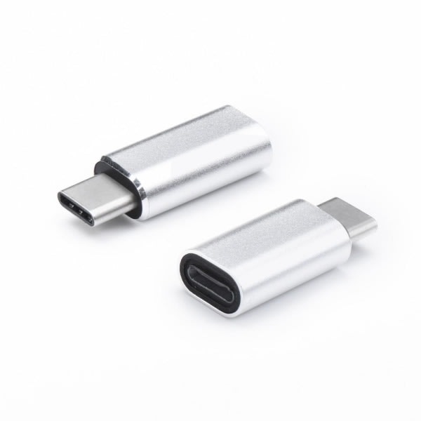 Adapter laddare till iPhone Lightning 8-stift - USB-C silver