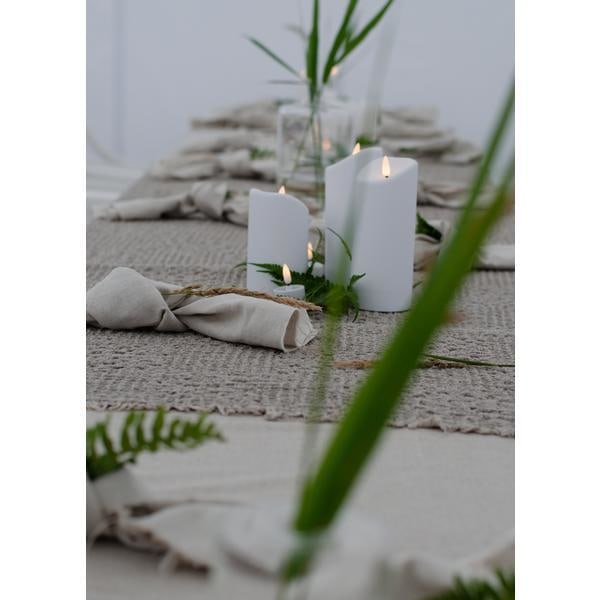 Blokklys LED med timer, hvit INNE/UTE Hvit 18 cm White
