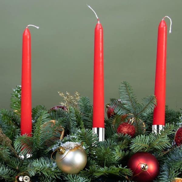 pieces - Lysestake - lysestake - lysestake - Lysestaker til julekrans - metall lysestake - 2,5*2,5*11 cm